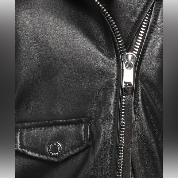 New Classic Leather Motorcycle Jacket Size M/L - Picture 4 of 13